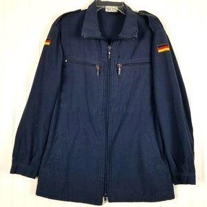 Vintage German Tactical Jacket Military Pilot Worker Zip Shirt Halloween costume